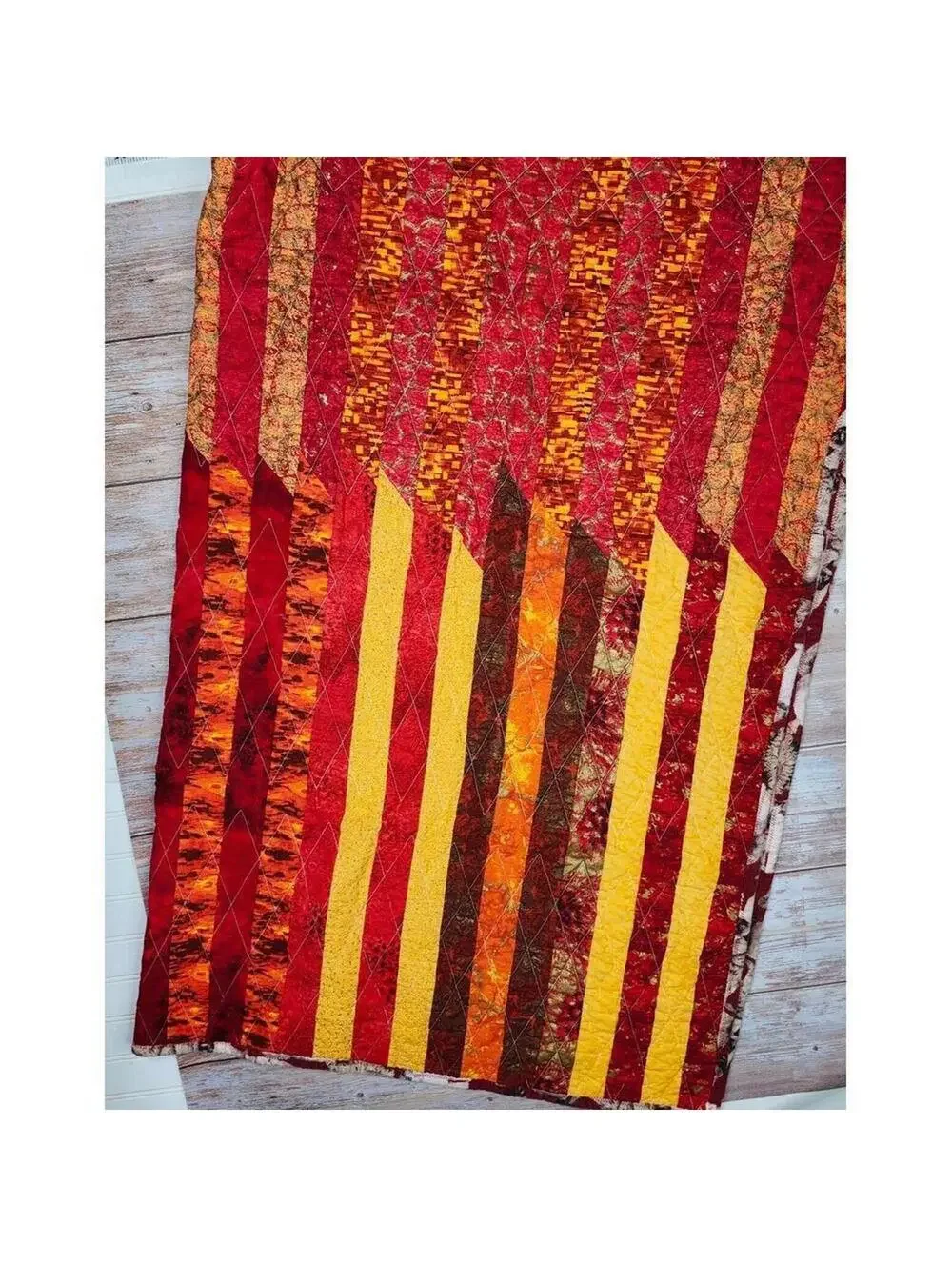 Handmade Patchwork Quilt w/ Cat Print Backing | 46 x 60 Lap Throw
